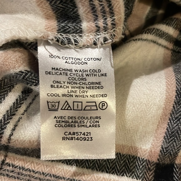 LOFT Plaid Flannel Oversized Everyday Shirt - Picture 9 of 9